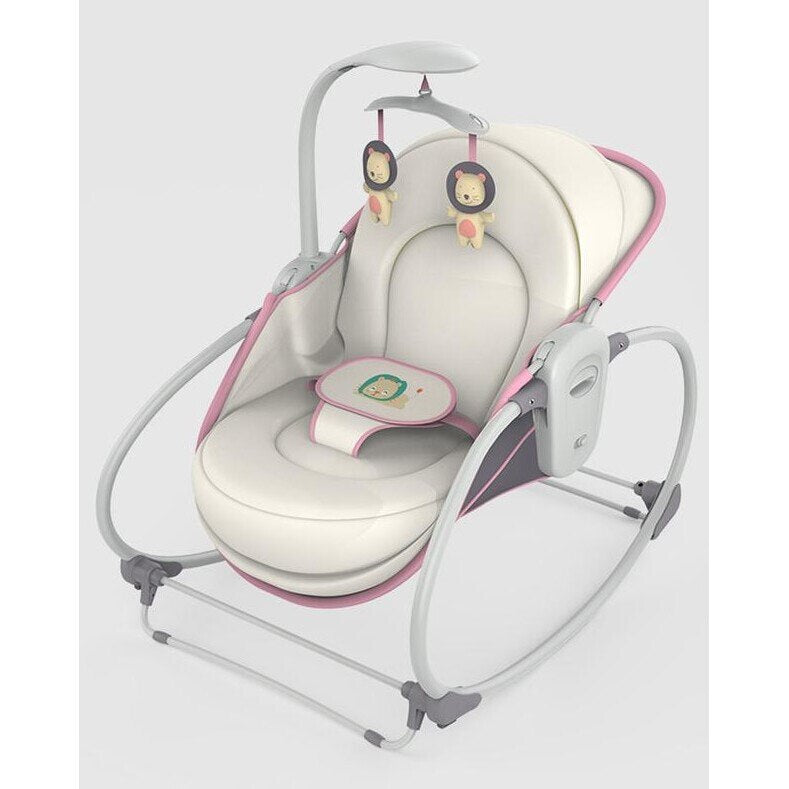 Balansoar 5 in 1 cu vibratii pentru copii si bebelusi, AT PERFORMANCE, transformabil in landou si scaun copii, cu melodii, Mov