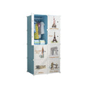 Dulap modular pentru copii AT Performance, 8 rafturi, 76x37x147 cm, model monumente
