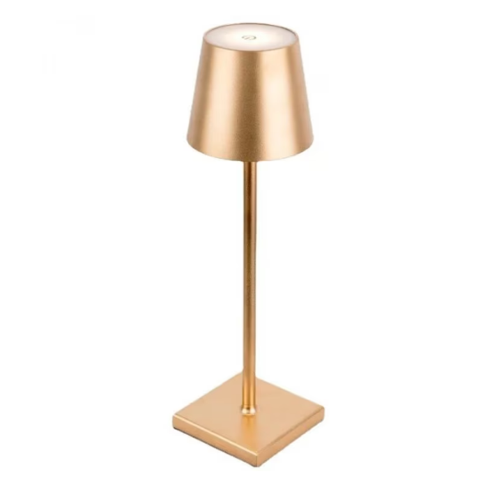 Lampă de masă LED AT Performance, reîncărcabilă, 38 x 10 cm, 3 temperaturi de culoare, auriu