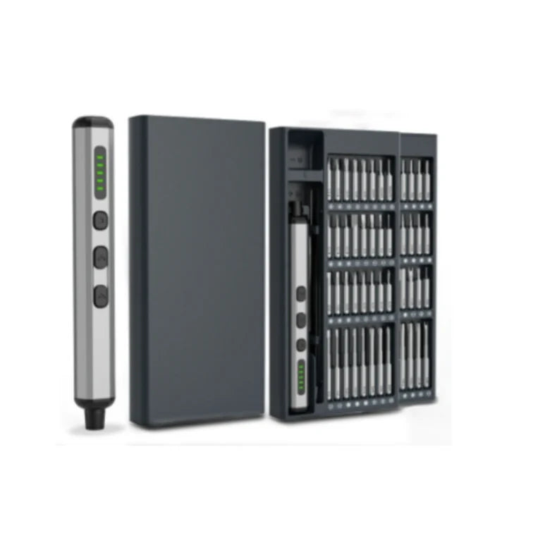 Șurubelniță electrică de precizie AT Performance, 64 biți magnetici crom vanadiu, fără fir, mâner din aluminiu