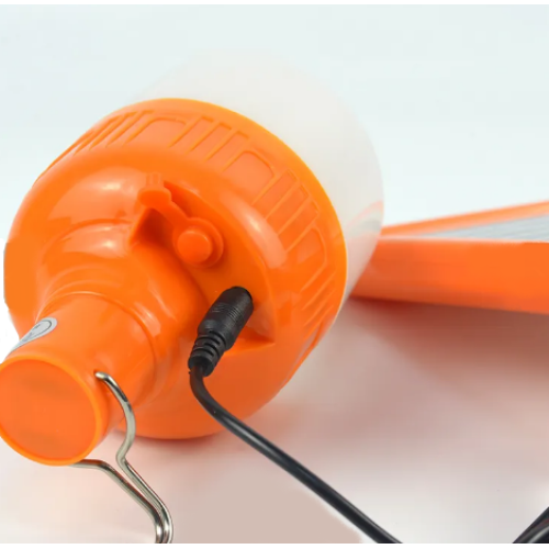 Bec LED, Incarcare Solar, Putere 10W, Exterior, 3 intensitati a luminii, Mod SOS, Luminare intermitenta, Panou Solar 6V, Buton ON/OFF, Incarcare 6 - 10 h, Culoare Portocaliu