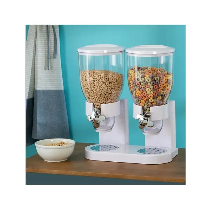 Dozator dublu pentru cereale AT Performance, 2 x 2 L, plastic, 33 x 20 x 40 cm