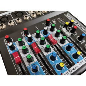 Mixer audio digital AT Performance, 4 canale, Bluetooth, USB, alimentare phantom 48V, negru