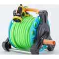 Furtun de grădină pe tambur AT Performance, 20 m, duză multifuncțională, derulare automată, verde
