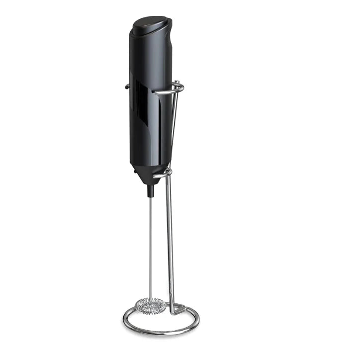 Mixer spumă lapte electric AT Performance, tijă oțel inoxidabil, suport metalic, negru