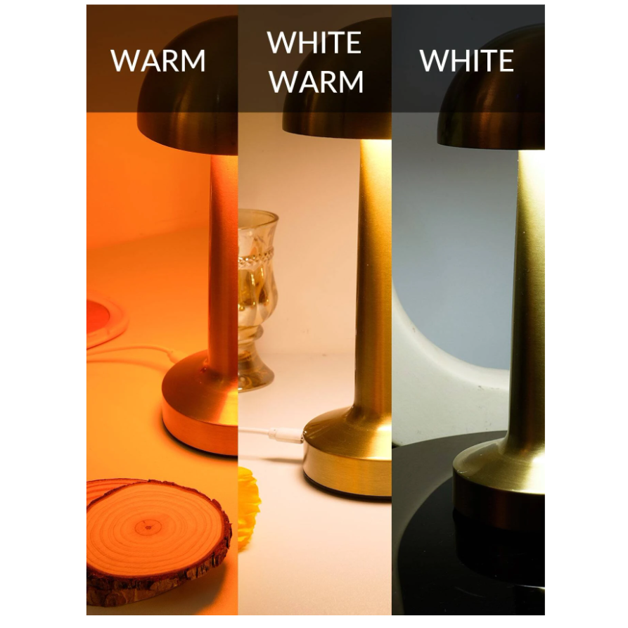 Lampa de birou, At Performance, portabila ciupercuta, 22 cm, Gold