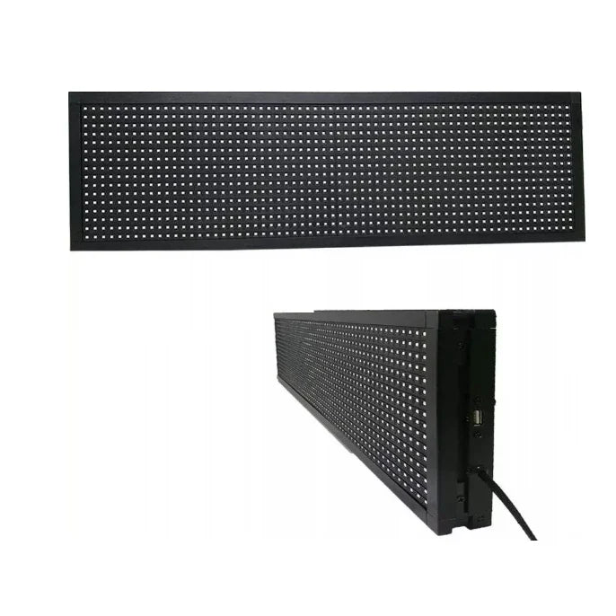 Reclamă luminoasă LED alb AT Performance, 100x40 cm, 3072 LED-uri, carcasă ABS, conectare USB, neagră