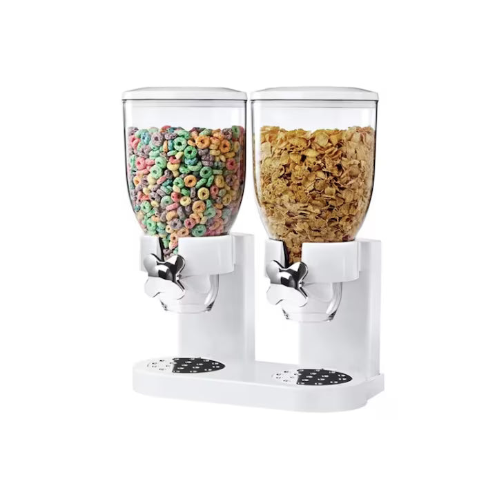 Dozator dublu pentru cereale AT Performance, 2 x 2 L, plastic, 33 x 20 x 40 cm
