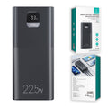 Baterie externă USAMS, 30000 mAh, 22.5W fast charge, display LED digital, ieșiri multiple USB, negru