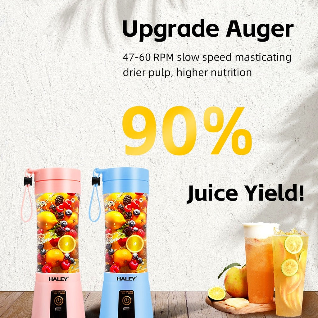 Blender portabil HALEY HY-2950, 480 ml, baterie 2000 mAh, încărcare USB, lame inox