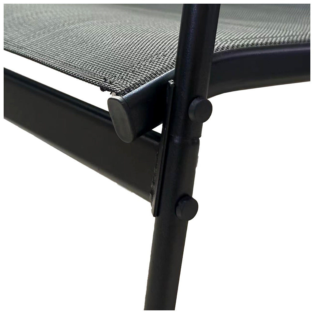 Set mobilier terasă AT Performance, 4 piese, canapea 2 locuri, 2 fotolii, măsuță cu blat sticlă, cadru metalic