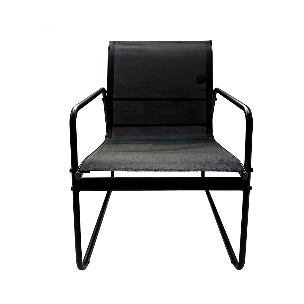 Set mobilier terasă AT Performance, 4 piese, canapea 2 locuri, 2 fotolii, măsuță cu blat sticlă, cadru metalic