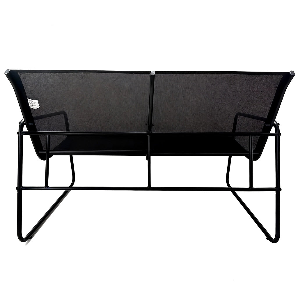 Set mobilier terasă AT Performance, 4 piese, canapea 2 locuri, 2 fotolii, măsuță cu blat sticlă, cadru metalic