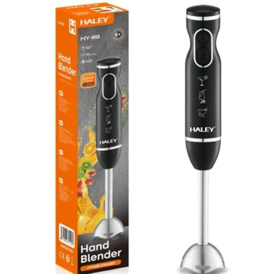 Blender portabil HALEY HY-1119, 400 W, vas inox 0,3 L, 2 viteze, funcție de spumare