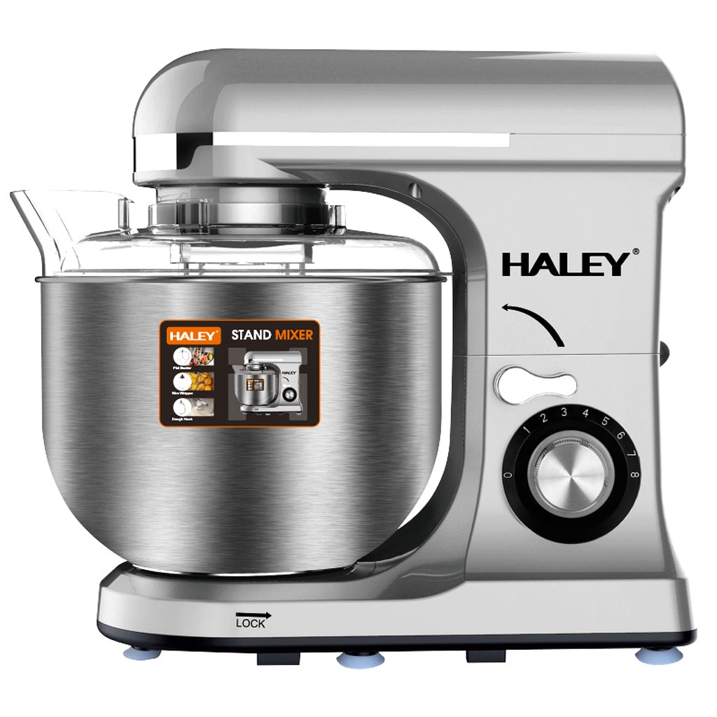 Mixer planetar HALEY HY-2414, 2200 W, bol inox 9 L, 8 viteze, sistem anti-alunecare