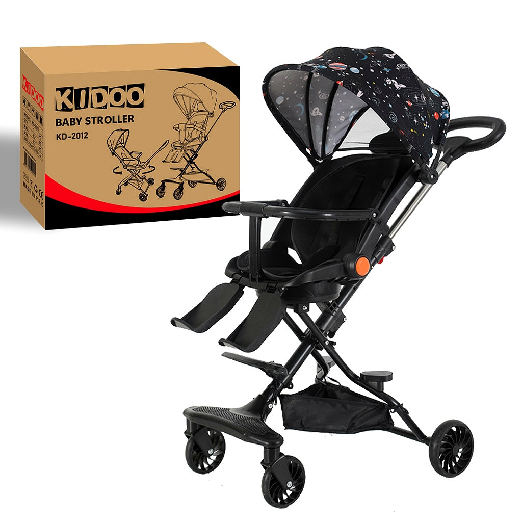 Cărucior sport pliabil reversibil KIDOO KD-2012, 6-36 luni, pliere manuală rapidă, roți pivotante