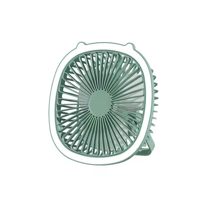 Ventilator de camping portabil AT Performance, set 2 bucăți, USB, 3 viteze, LED, cârlig pliabil