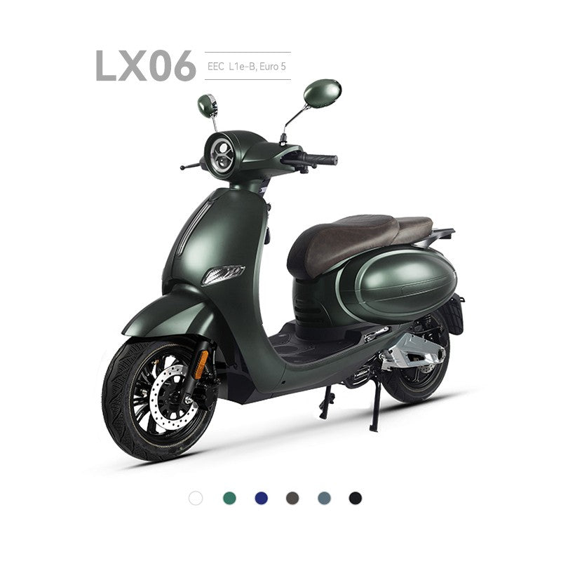 Scuter electric N-MOTO LX06, motor Bosch 2300 W, baterie 60V 32Ah, autonomie 60 km, frâne CBS, verde