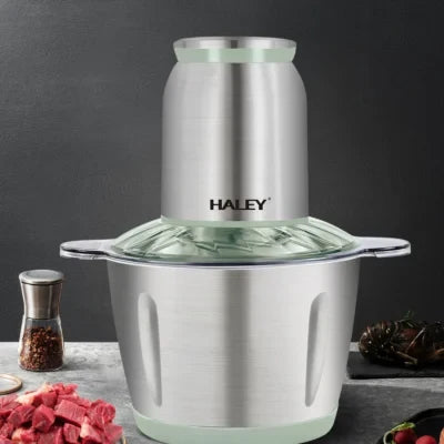 Tocător electric de alimente HALEY HY-1238, 1000 W, bol 3 L, 4 lame inox, bază antialunecare