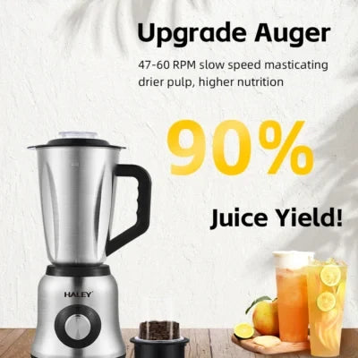 Blender de mână HALEY HY-2942, 1000 W, vas inox 1,5 L, 2 viteze cu impuls, zdrobire gheață